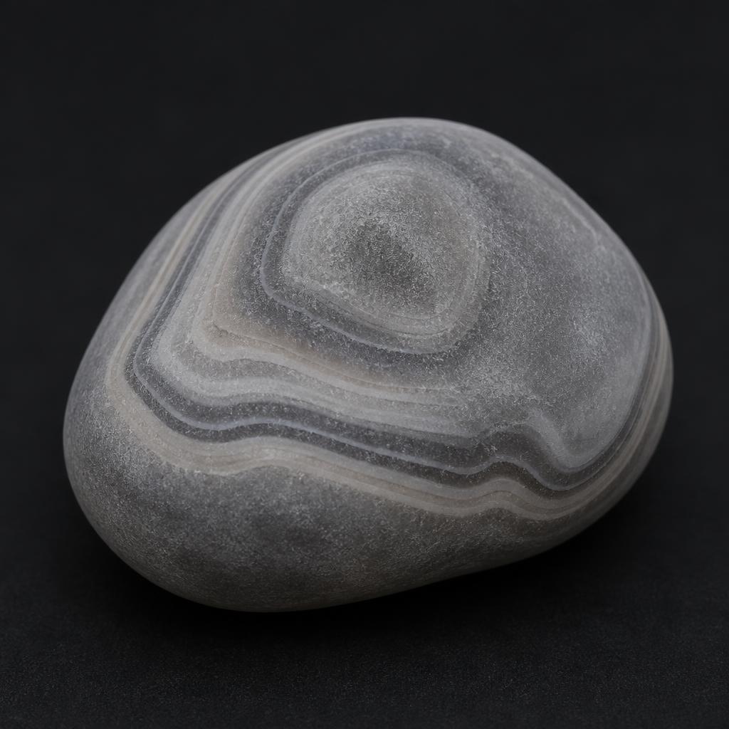 Dull, matte, frosted agate polished with a standard 1,200 grit kit